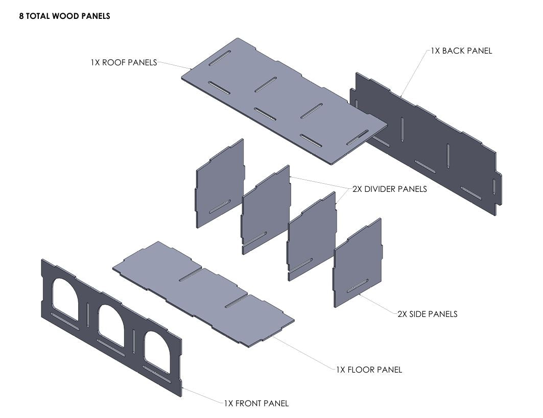 Jumbo 3-Hole Poultry Nesting Box Kit