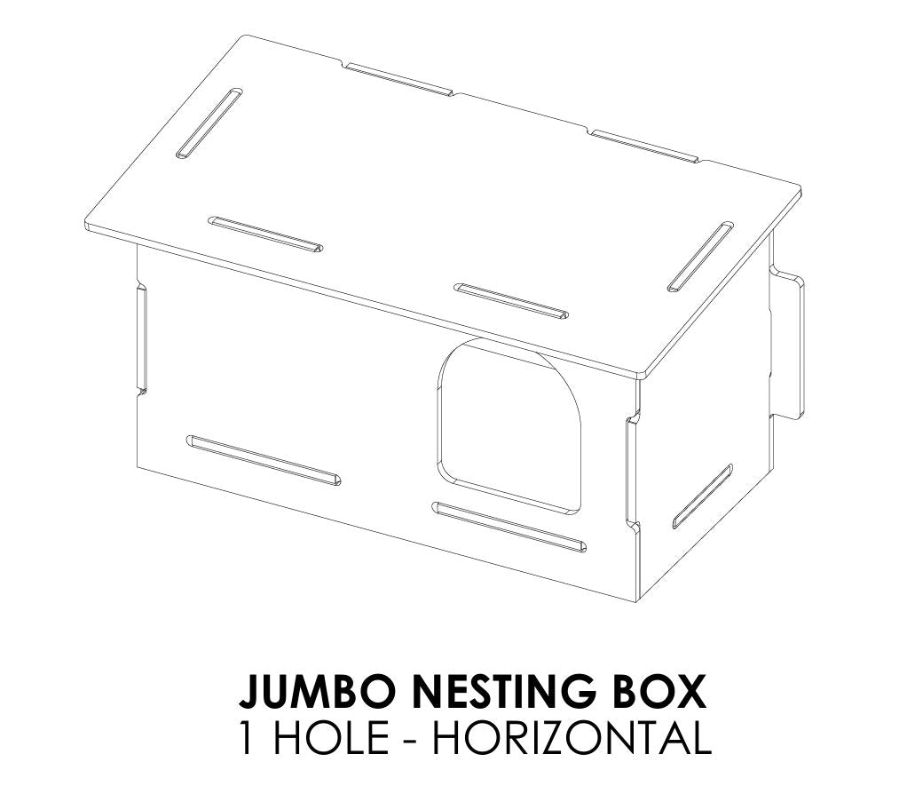 Jumbo 1-Hole Slat Roof Nesting Box