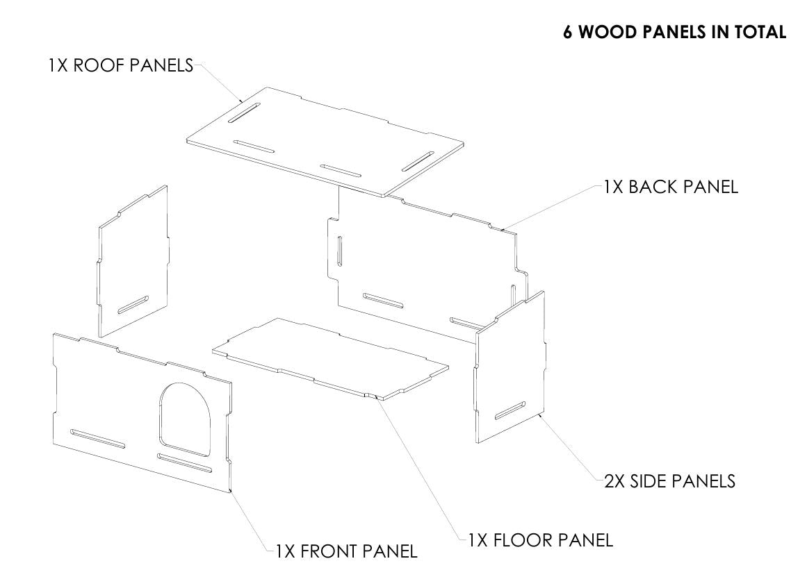 Jumbo 1-Hole Slat Roof Nesting Box