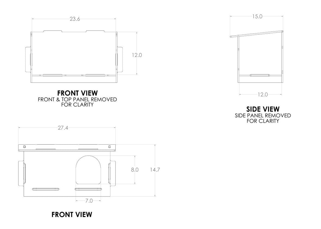 Jumbo 1-Hole Slat Roof Nesting Box