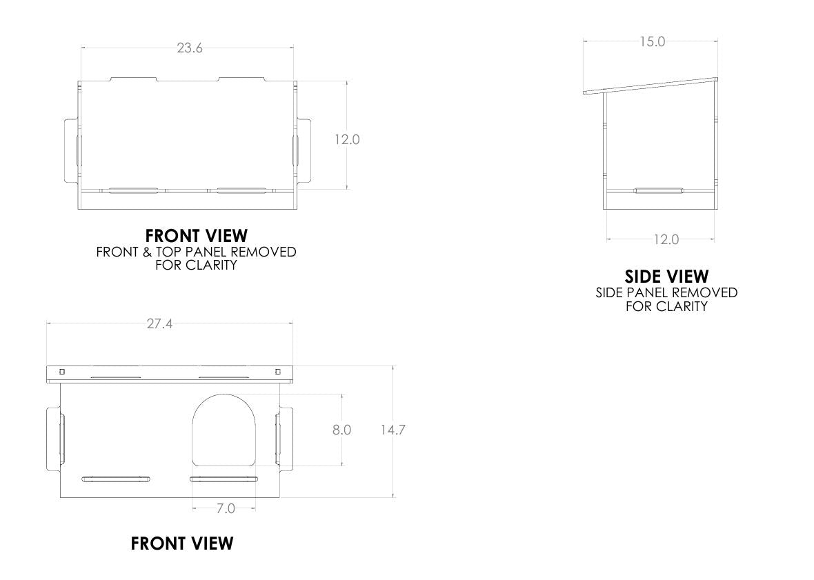 Jumbo 1-Hole Slat Roof Nesting Box