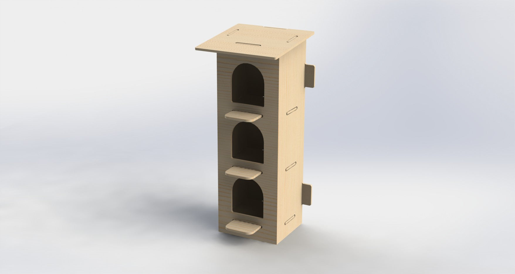 3-Hole Vertical Pigeon Nesting Box Kit