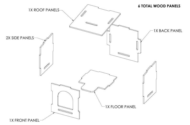 Quality plywood construction detail of nesting box joints