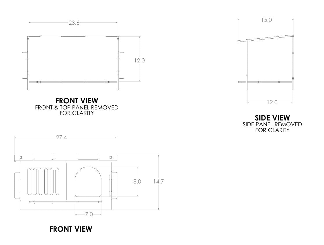 Pigeon Nesting House kit - 1 Hole with door- Slant Roof